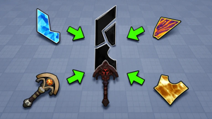 Broken Blade weapons and materials layout